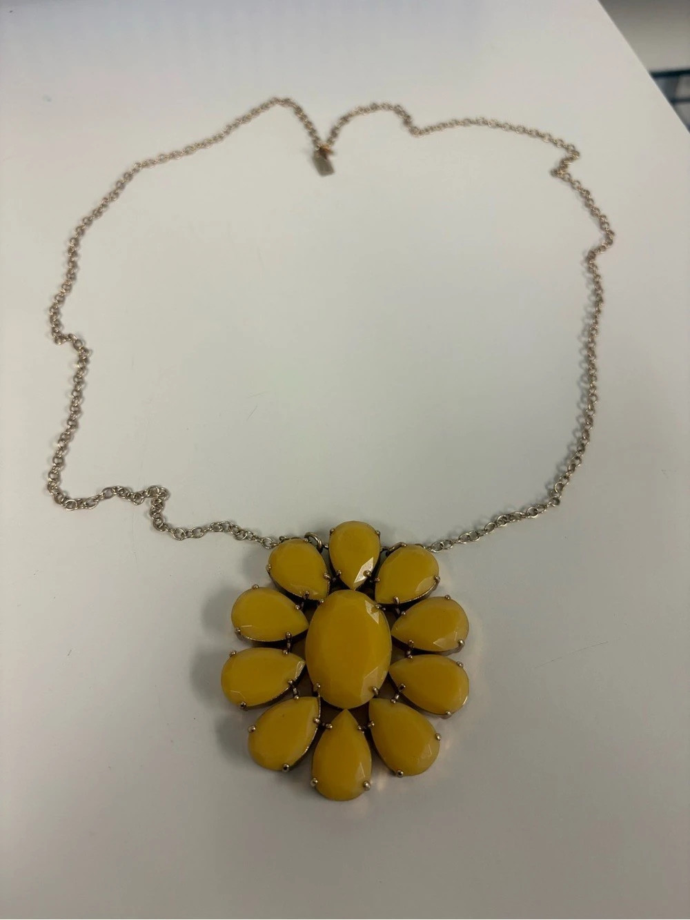 Kate Spade Yellow Floral Statement Necklace